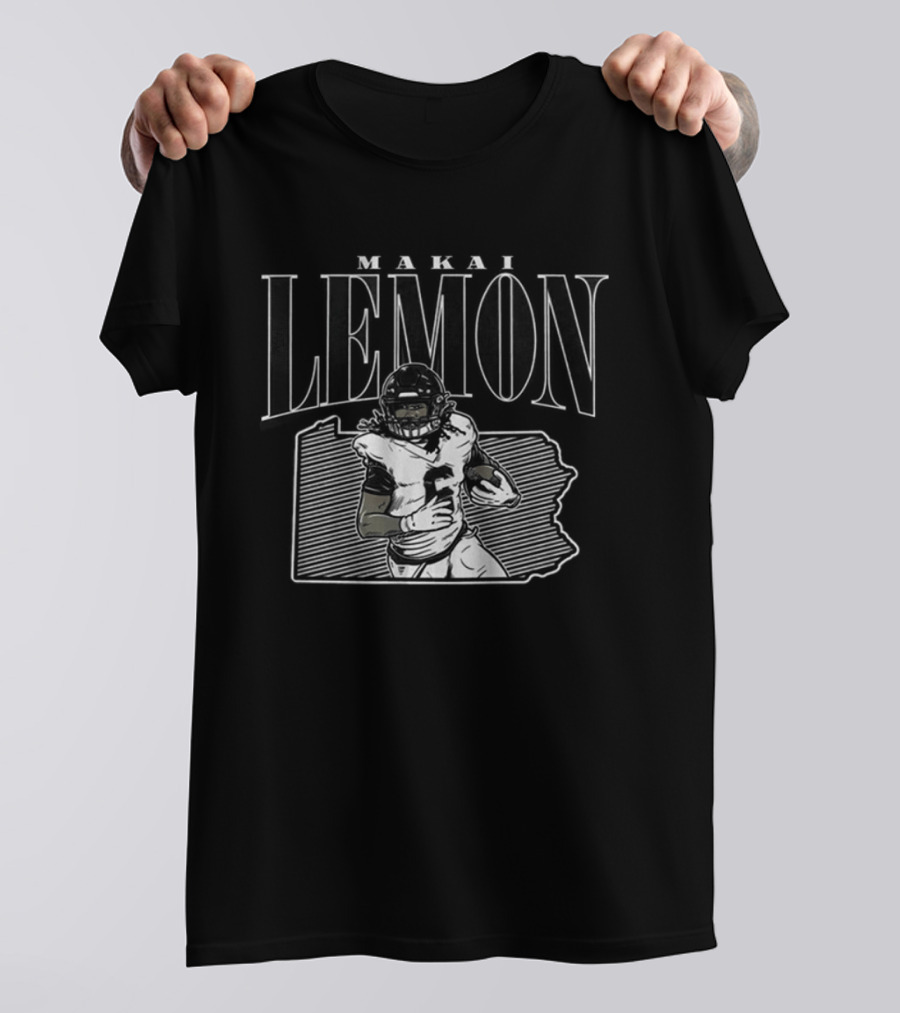 Makai Lemon State Star Football Player In Action T-Shirt
