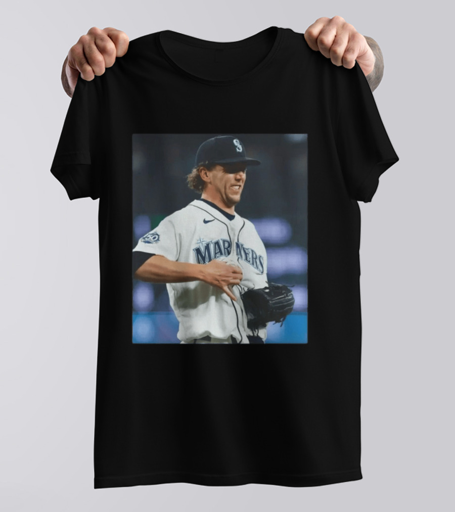 Mariners Baseball Nike Athlete Action Scene MLB T-Shirt