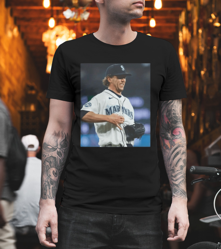 Mariners Baseball Nike Athlete Action Scene MLB T-Shirt