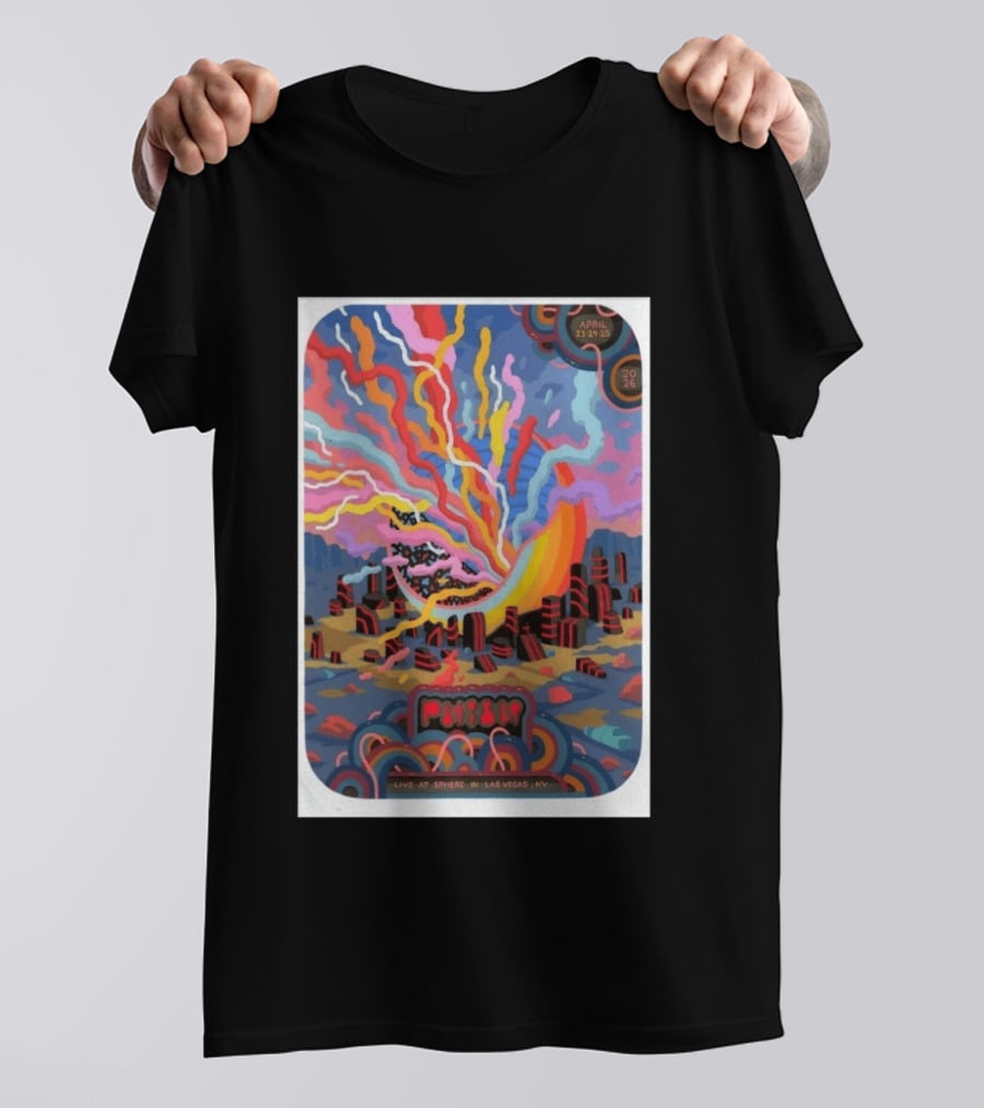 Phish Live At Sphere Las Vegas April 23 24 2026 Psychedelic Art Event T-Shirt