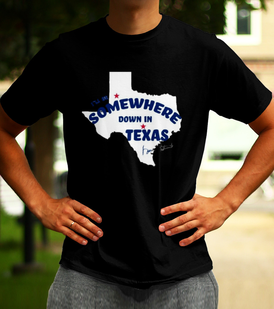 George Strait 2026 Spring Tour I'll Be Somewhere Down In Texas Map T-Shirt