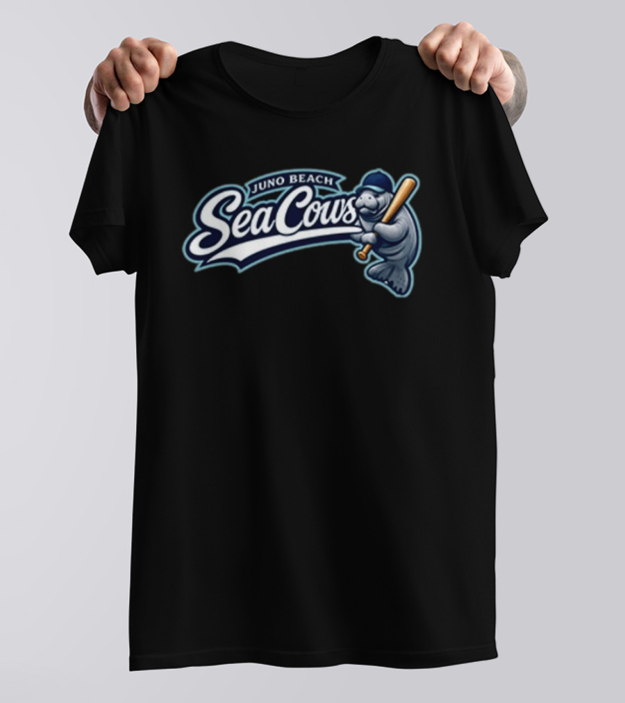 Juno Beach Sea Cows Baseball Manatee Team Sports Fan T-Shirt