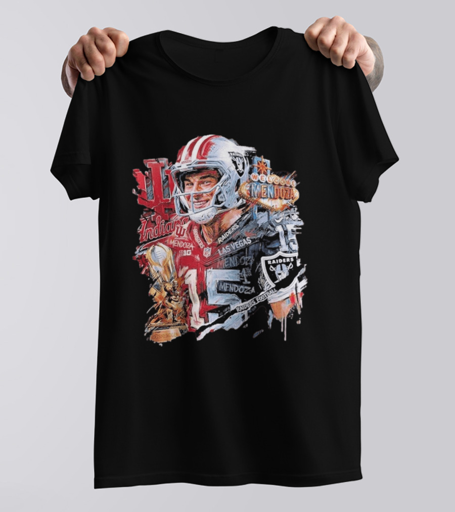 Las Vegas Raiders Football Welcome Mendoza Raiders Indiana 15 T-Shirt