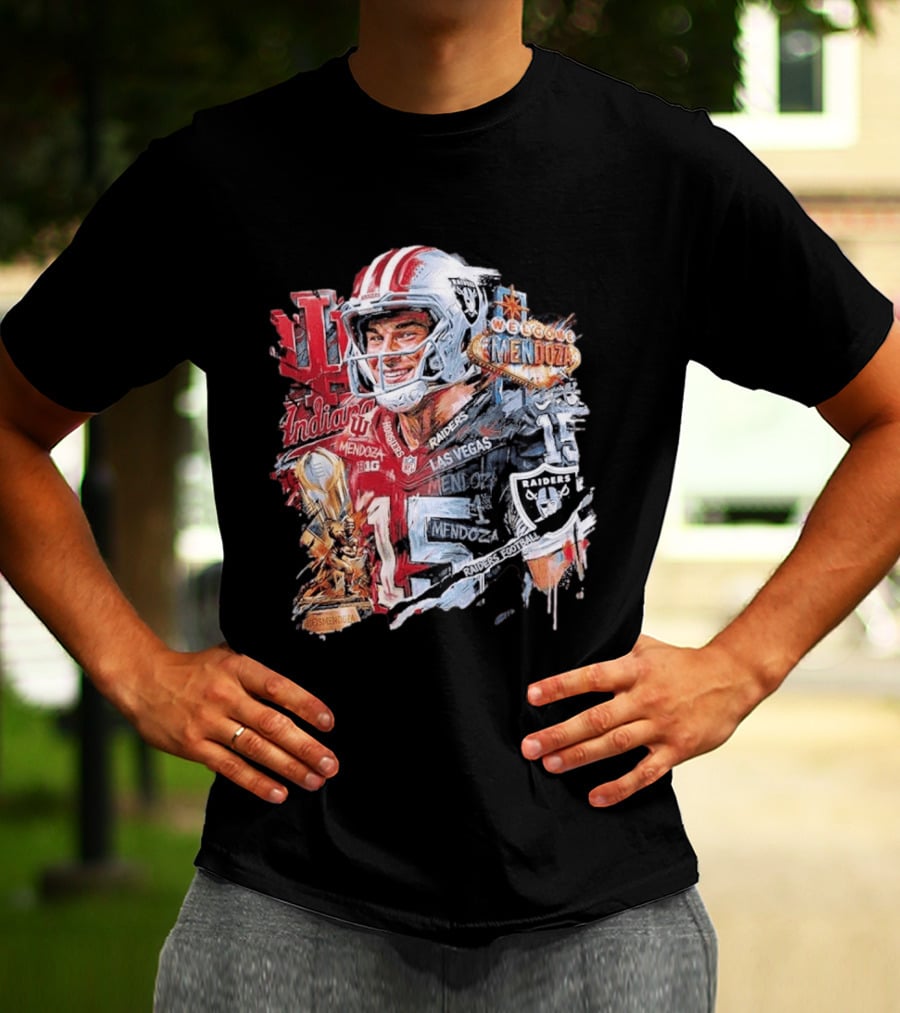 Las Vegas Raiders Football Welcome Mendoza Raiders Indiana 15 T-Shirt