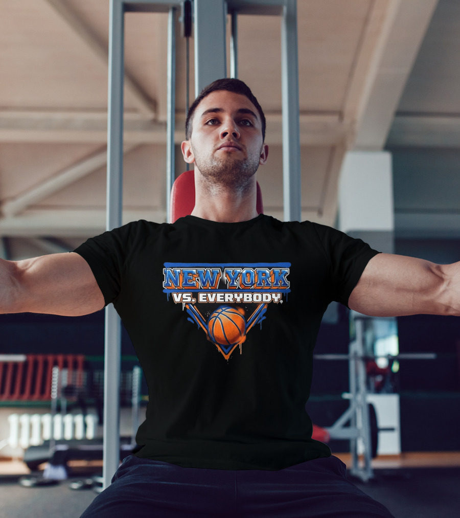 New York Vs Everybody Basketball Mets Fan T-Shirt