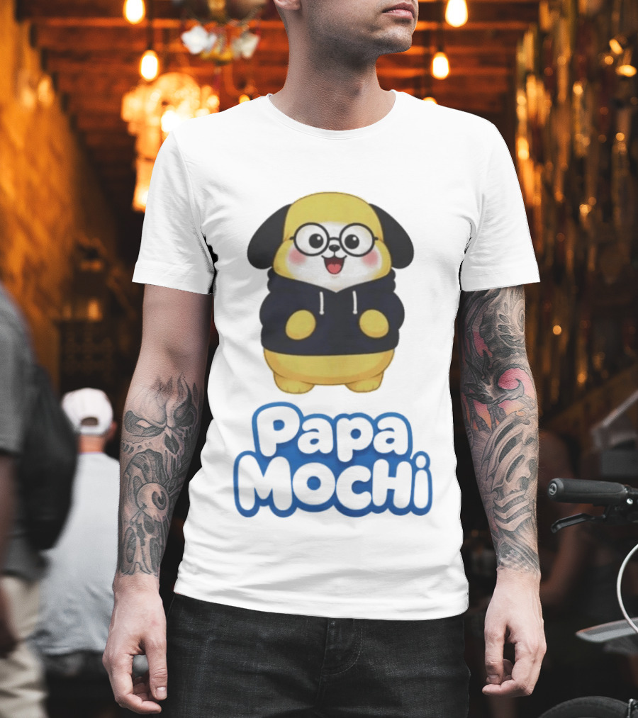 Papa Mochi Cute Character With Glasses T-Shirt
