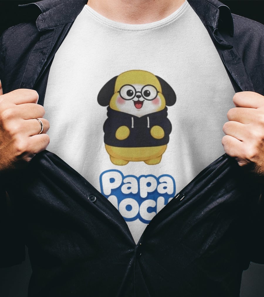 Papa Mochi Cute Character With Glasses T-Shirt