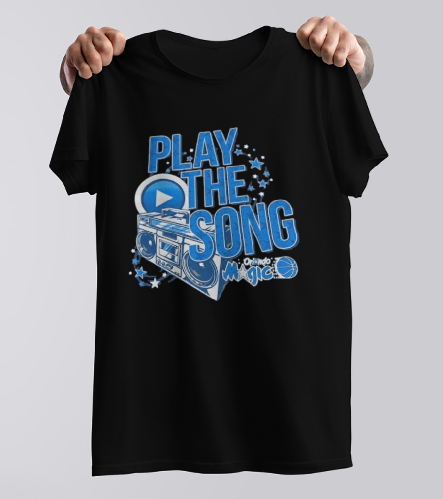 Play The Song Orlando Magic Boombox And Stars T-Shirt