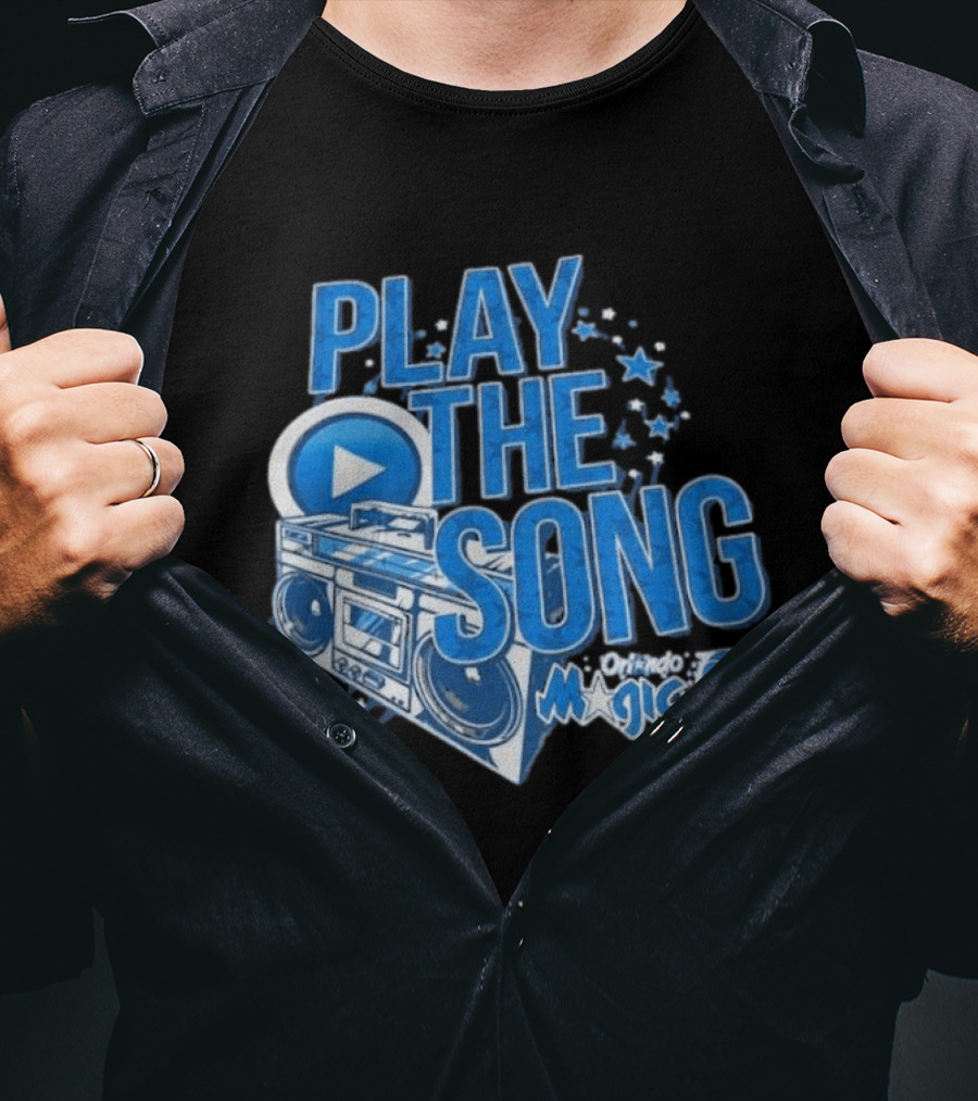 Play The Song Orlando Magic Boombox And Stars T-Shirt
