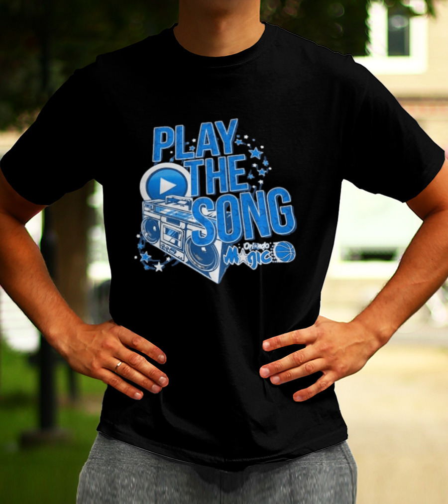 Play The Song Orlando Magic Boombox And Stars T-Shirt