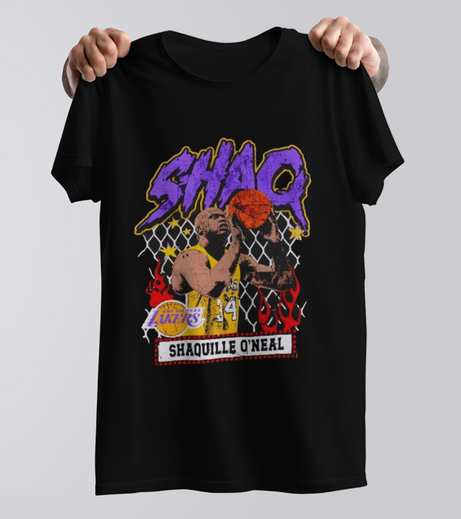 Shaquille O'Neal Shaq Los Angeles Lakers Basketball Icon 34 T-Shirt