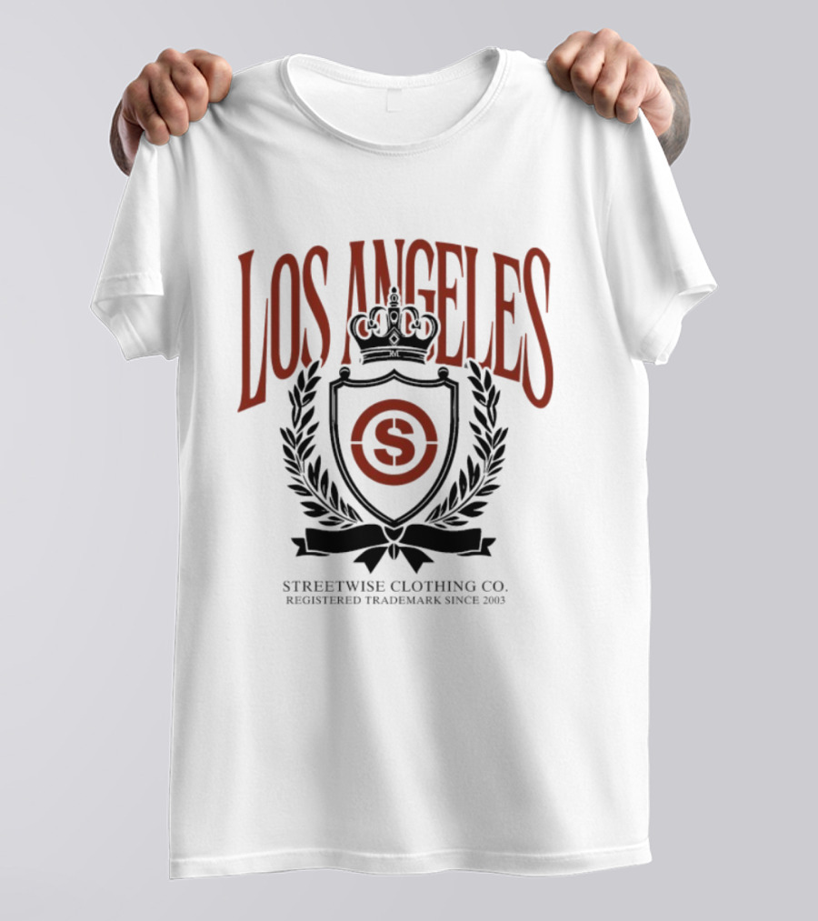 Los Angeles Streetwise Clothing Co Registered Trademark City Crest Since 2003 T-Shirt