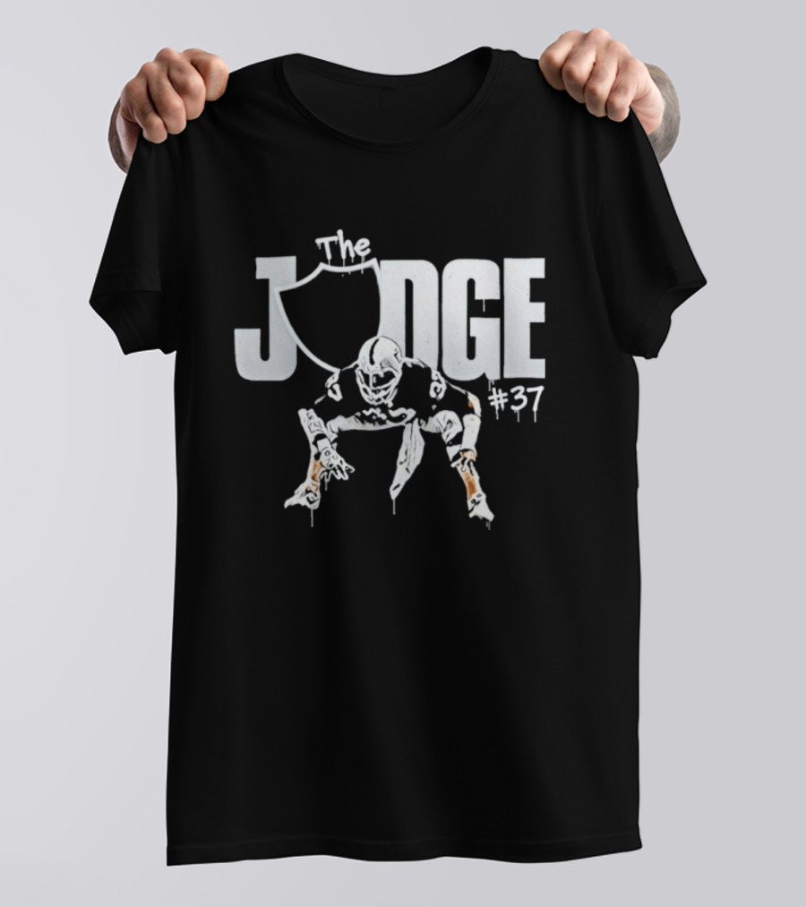 The Judge Las Vegas Raiders 37 Linebacker T-Shirt