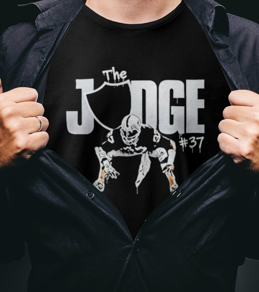 The Judge Las Vegas Raiders 37 Linebacker T-Shirt