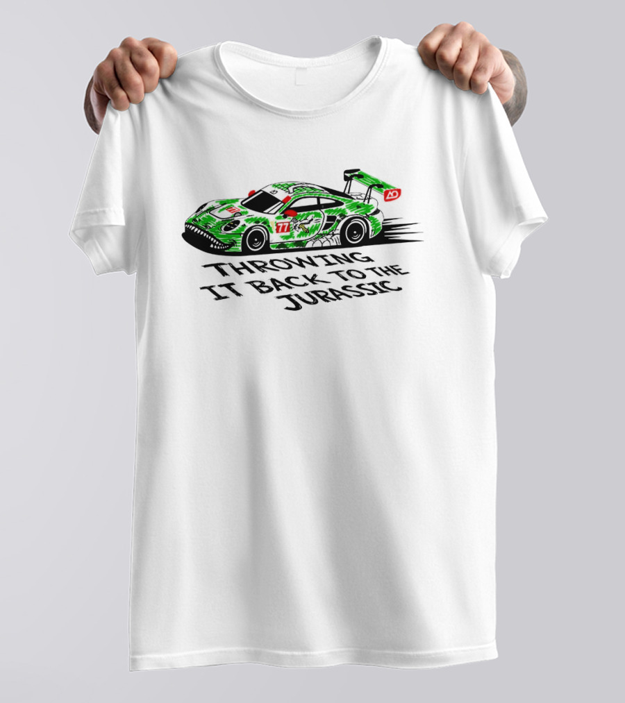 Throwing It Back To The Jurassic Racing Car Fun T-Shirt
