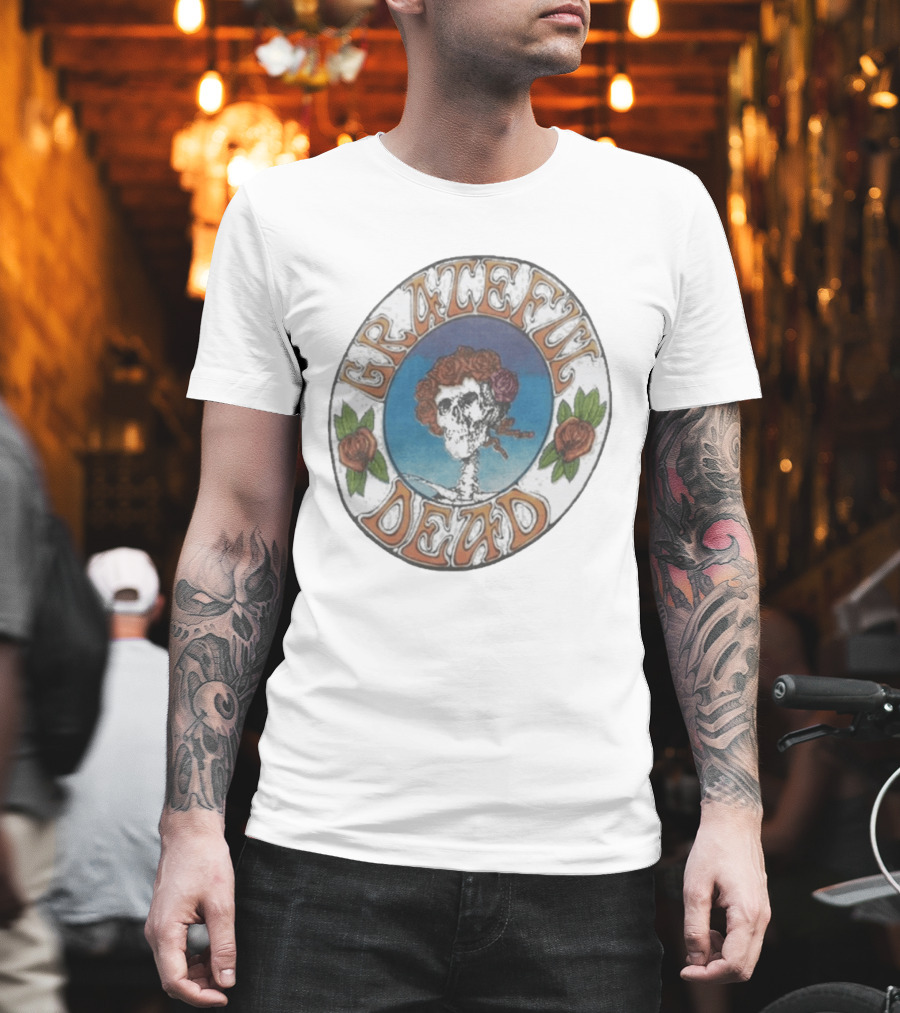 Grateful Dead 1970s Bertha Skull And Roses T-Shirt