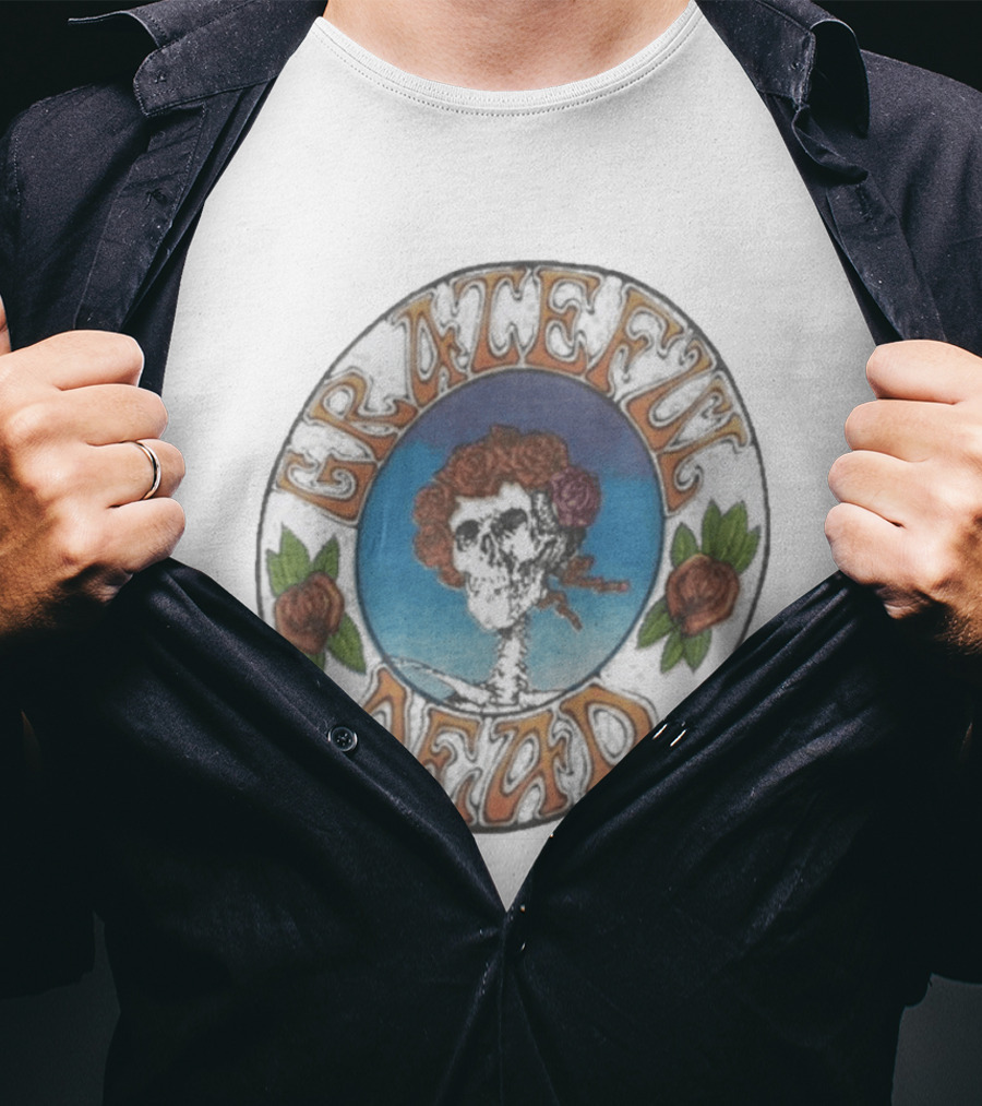 Grateful Dead 1970s Bertha Skull And Roses T-Shirt