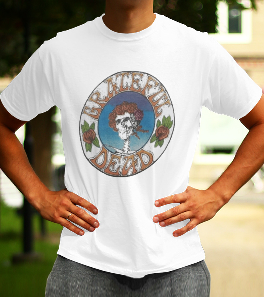Grateful Dead 1970s Bertha Skull And Roses T-Shirt