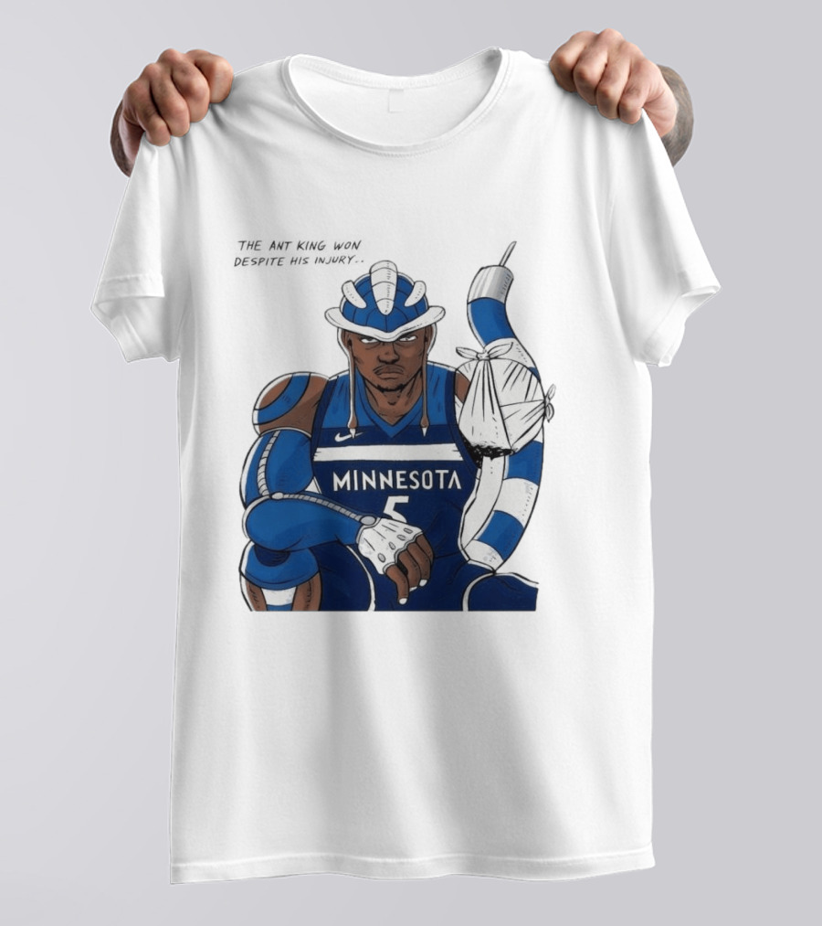 Anthony Edwards Minnesota Timberwolves Game 2 Ant King Triumph Injury T-Shirt