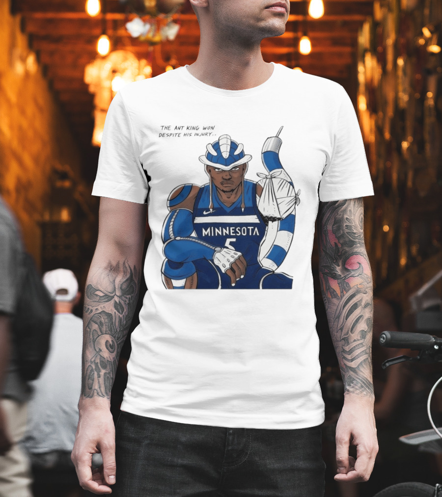 Anthony Edwards Minnesota Timberwolves Game 2 Ant King Triumph Injury T-Shirt