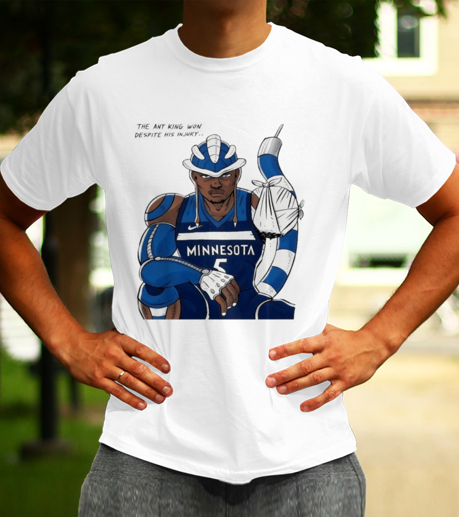 Anthony Edwards Minnesota Timberwolves Game 2 Ant King Triumph Injury T-Shirt