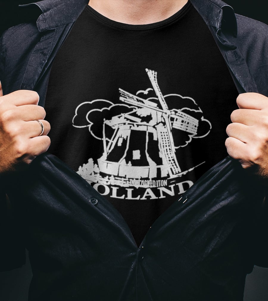 Jaafar Jackson Holland Windmill Classic Dutch Scene T-Shirt