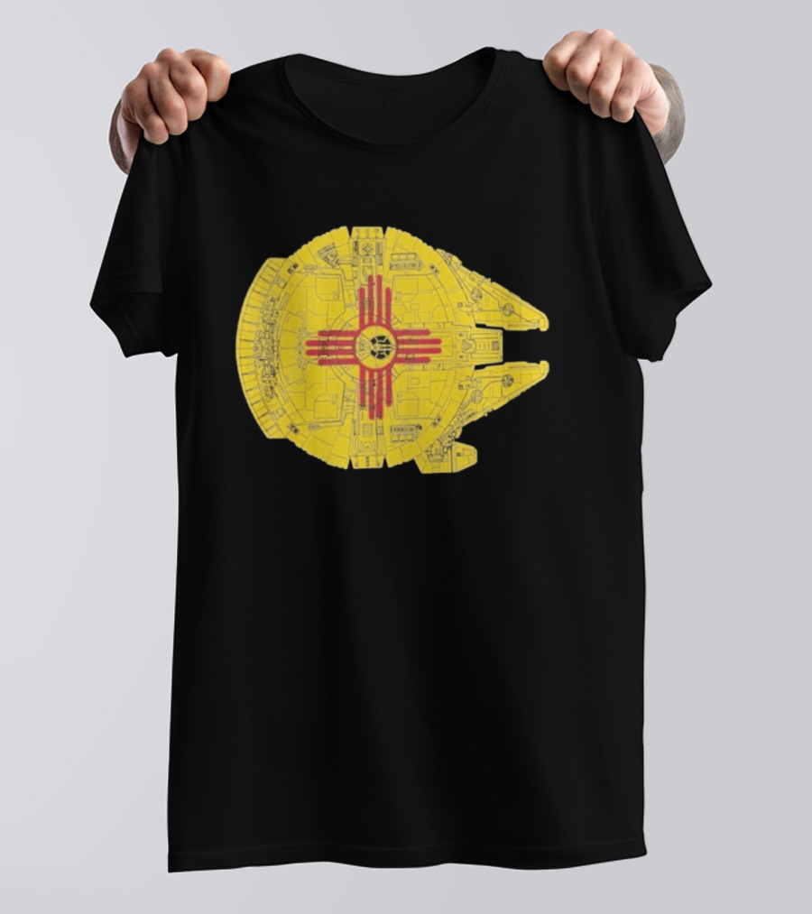 New Mexico Zia Symbol On Millennium Falcon Starship T-Shirt