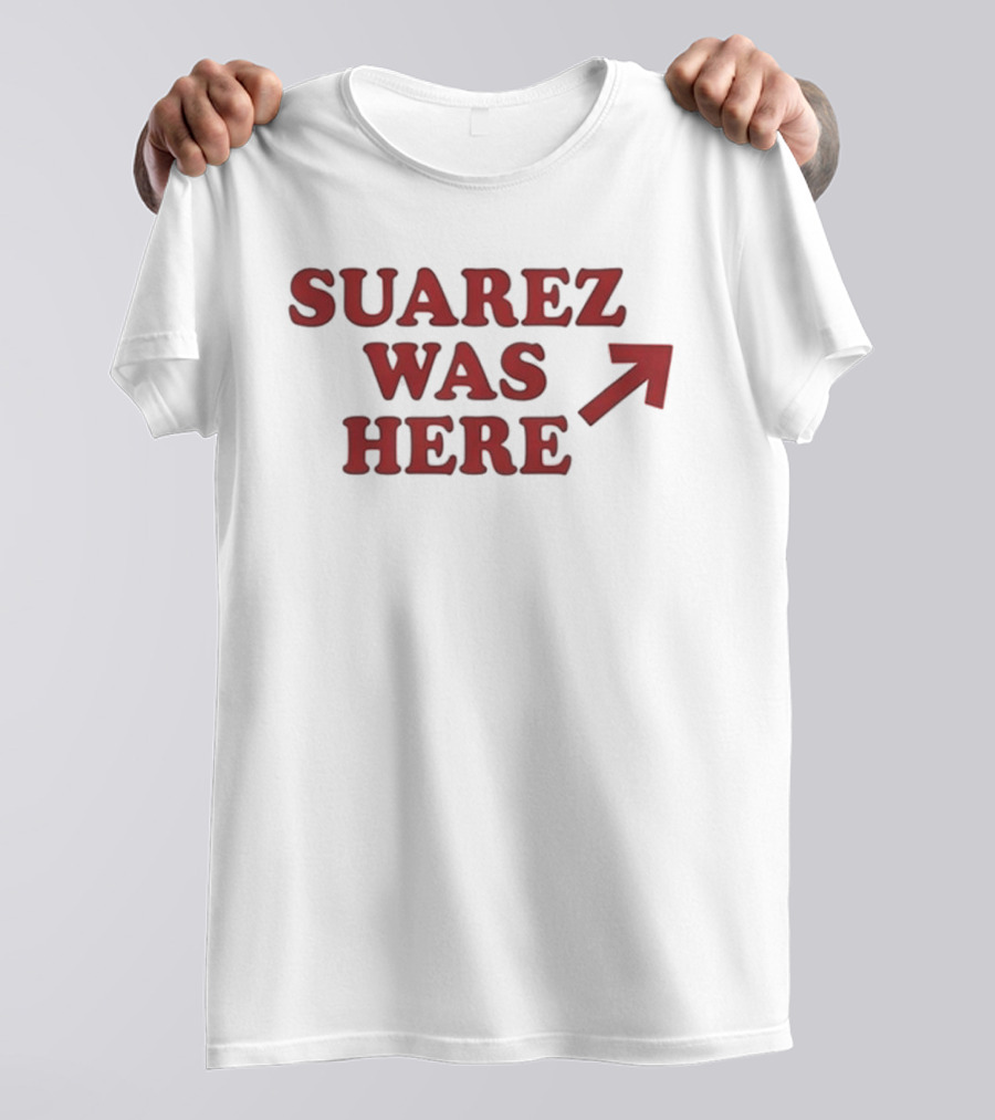 Suarez Was Here Arrow Icon Bold Red T-Shirt