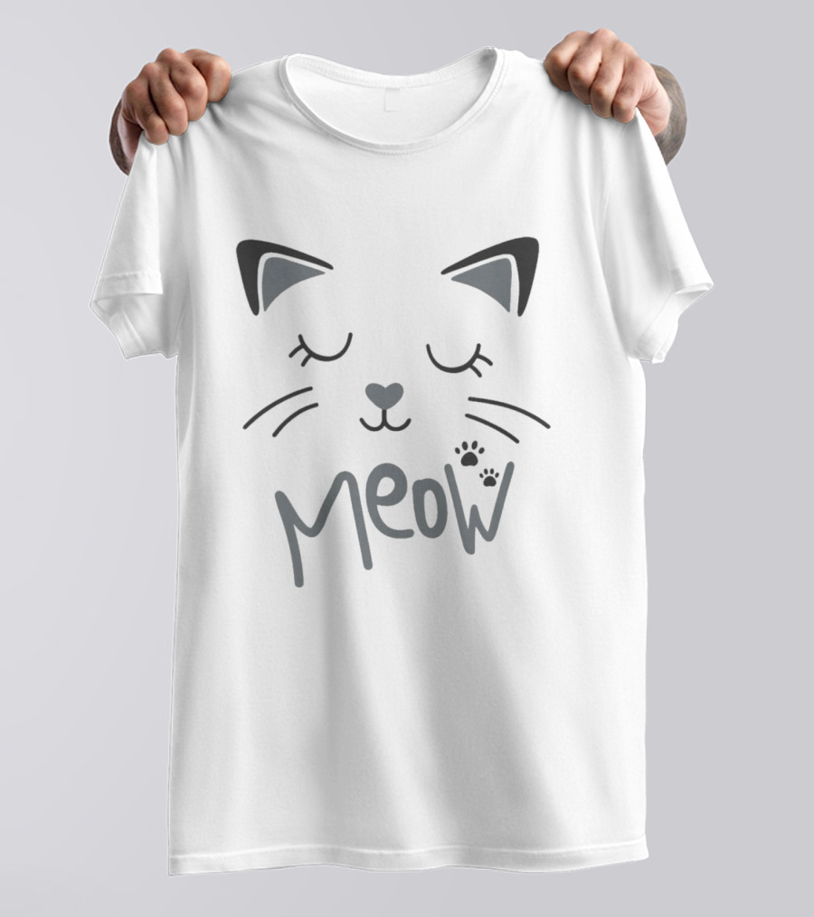 The Boys Starlight Meow Cat Face With Ears And Whiskers T-Shirt