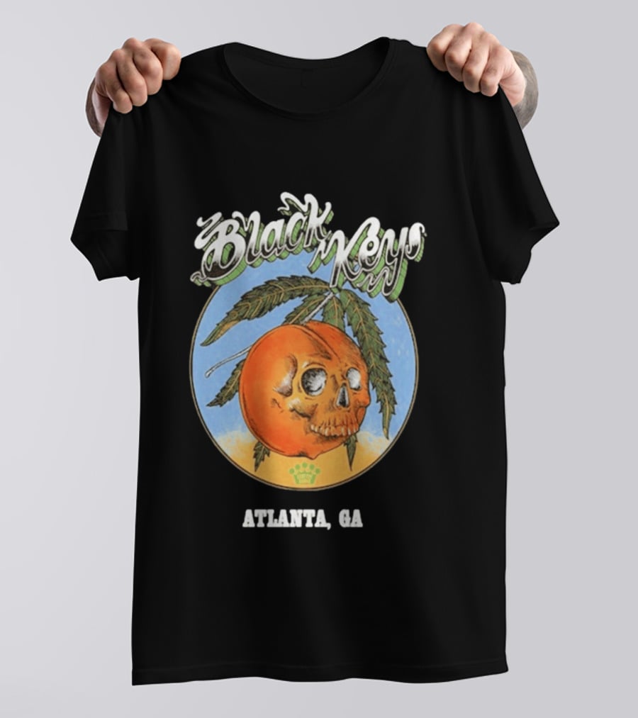 Black Keys Atlanta GA Skull Orange T-Shirt