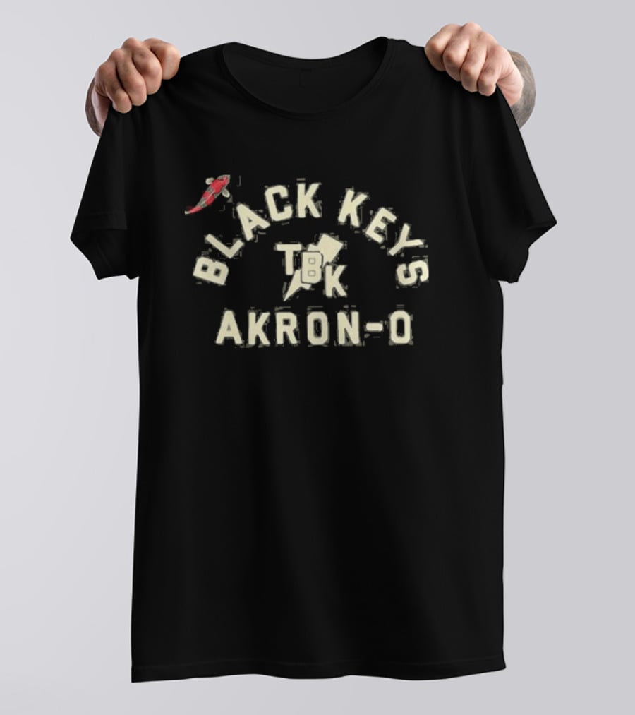 Black Keys Akron Ohio BK Lettering T-Shirt