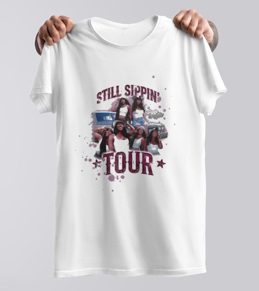 Still Sippin' Tour By Pour Minds Retro Vibe T-Shirt