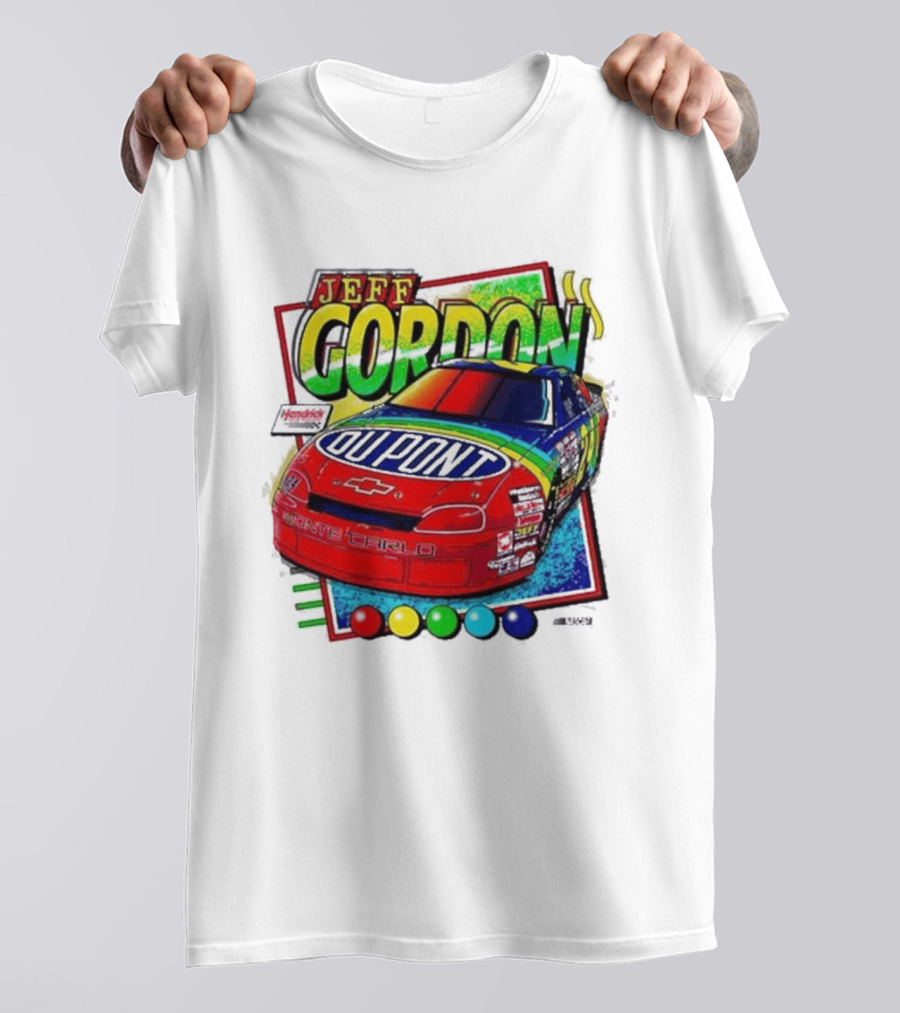 Hendrick Motorsports Jeff Gordon Dupont Chevrolet #24 Racing Car T-Shirt