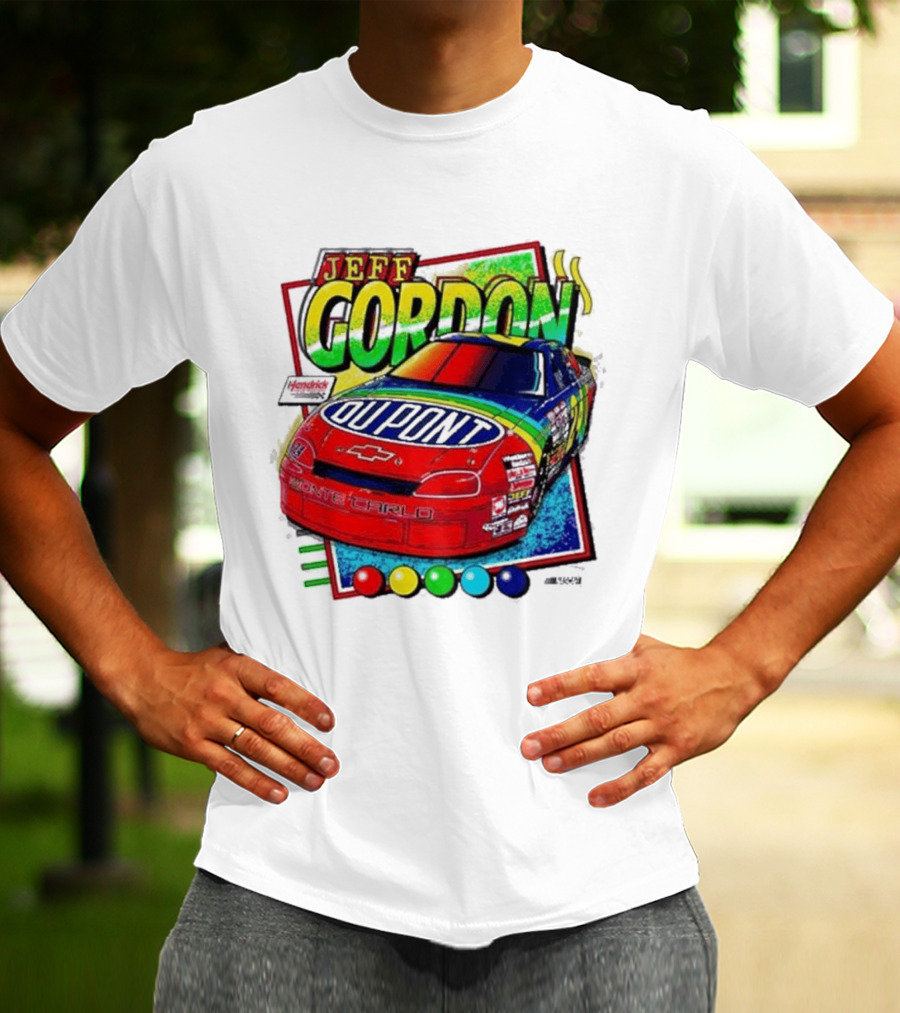 Hendrick Motorsports Jeff Gordon Dupont Chevrolet #24 Racing Car T-Shirt