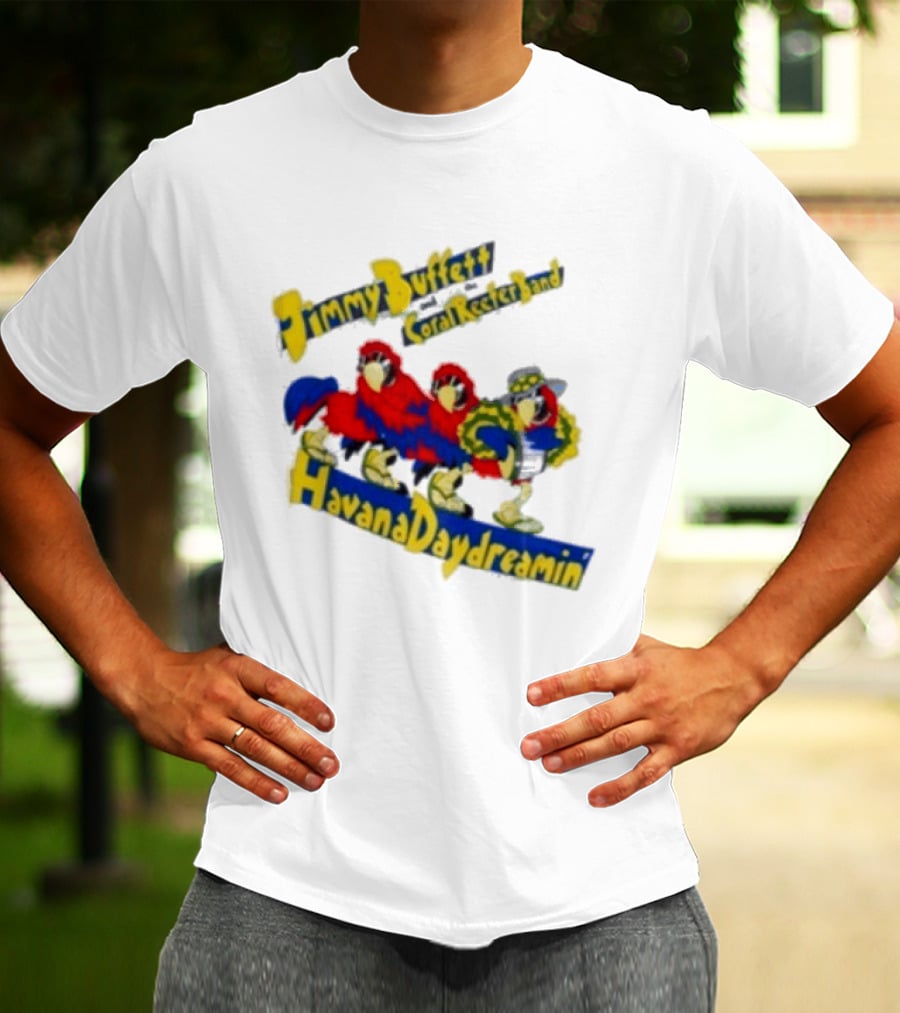 Jimmy Buffett Coral Reefer Band Havana Daydreamin Parrot 1997 Tour T-Shirt