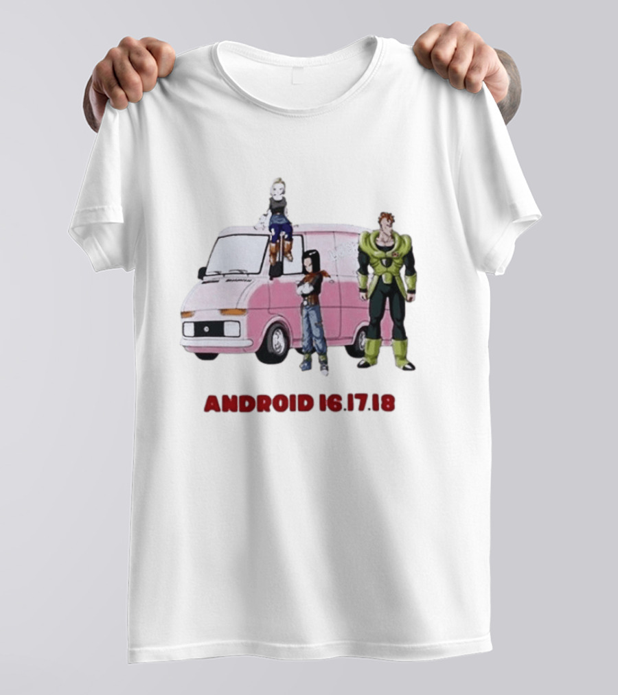Dragon Ball Z Android 16 17 18 Pink Van Scene T-Shirt