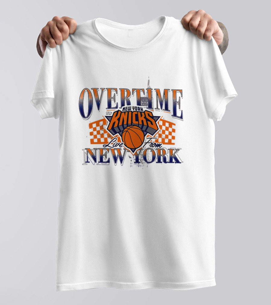 Overtime New York Knicks Live From New York Basketball T-Shirt