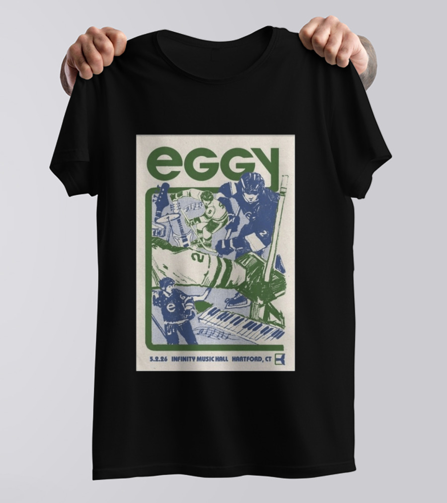 Eggy Concert May 2 2026 Infinity Music Hall Hockey Theme Hartford CT T-Shirt