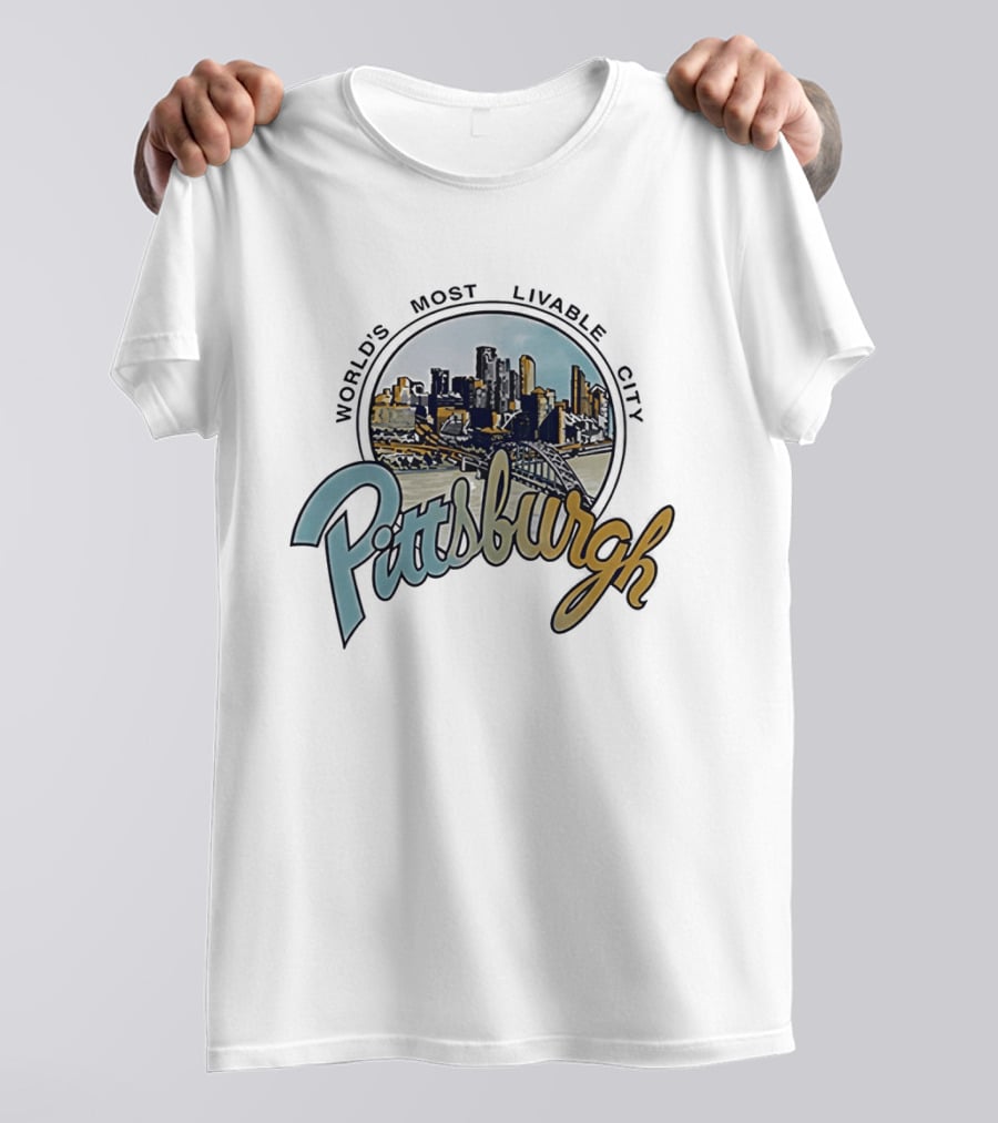 World's Most Livable City Pittsburgh Skyline T-Shirt