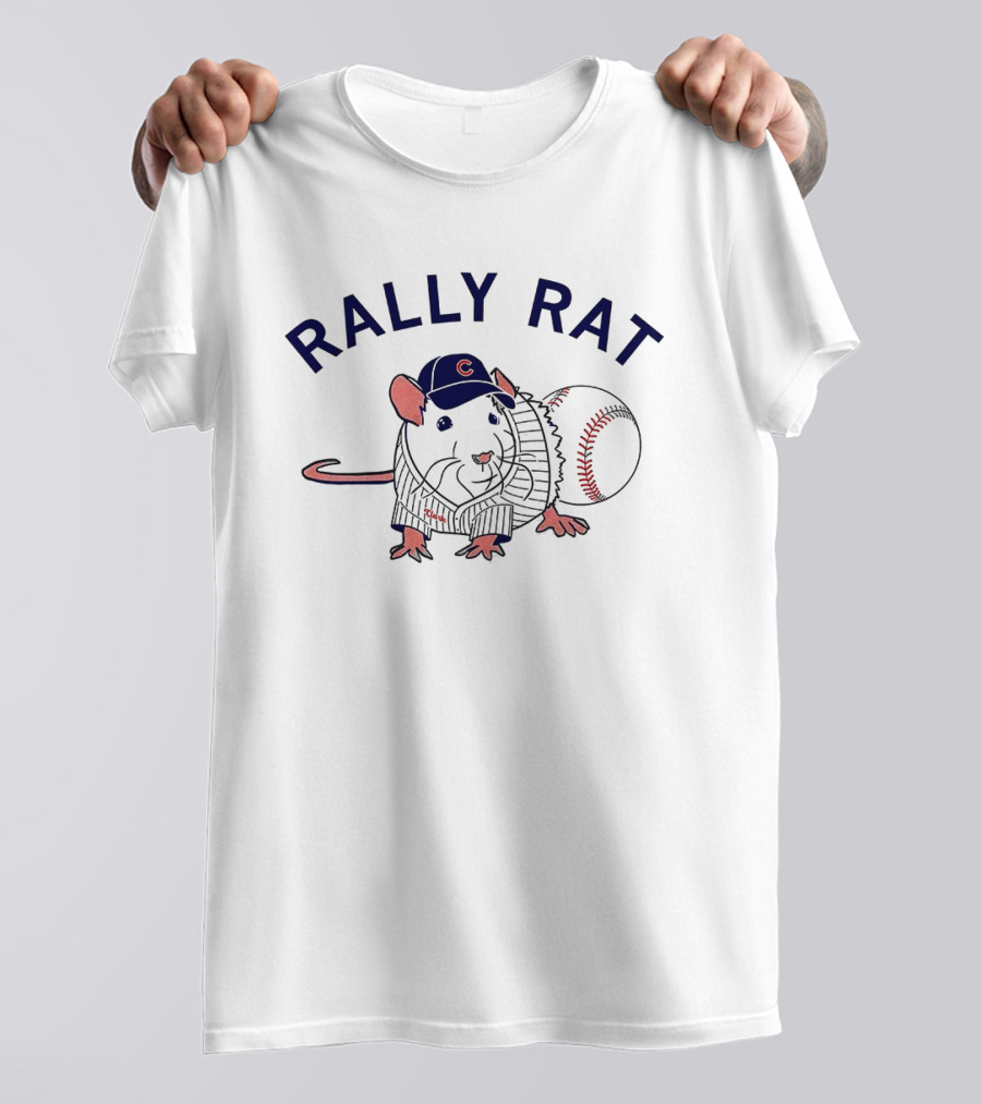 Rally Rat Chicago Cubs Baseball Cap And Sweater With Baseball T-Shirt
