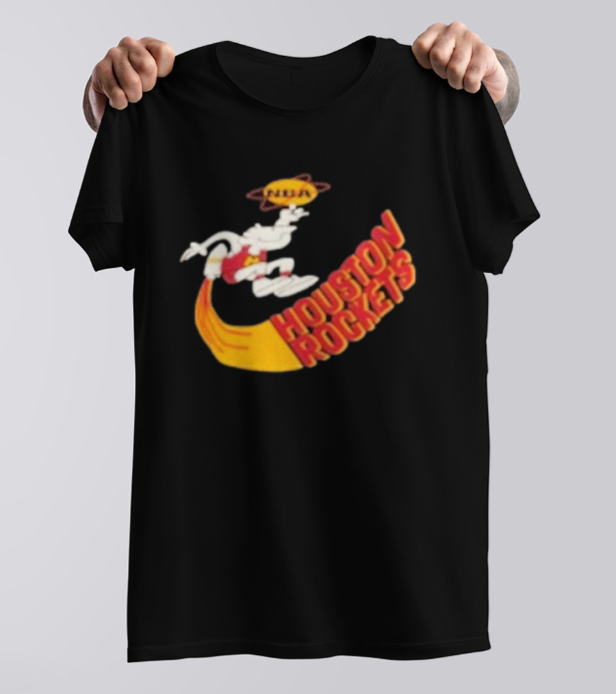 NBA Houston Rockets Retro Mascot Worn T-Shirt