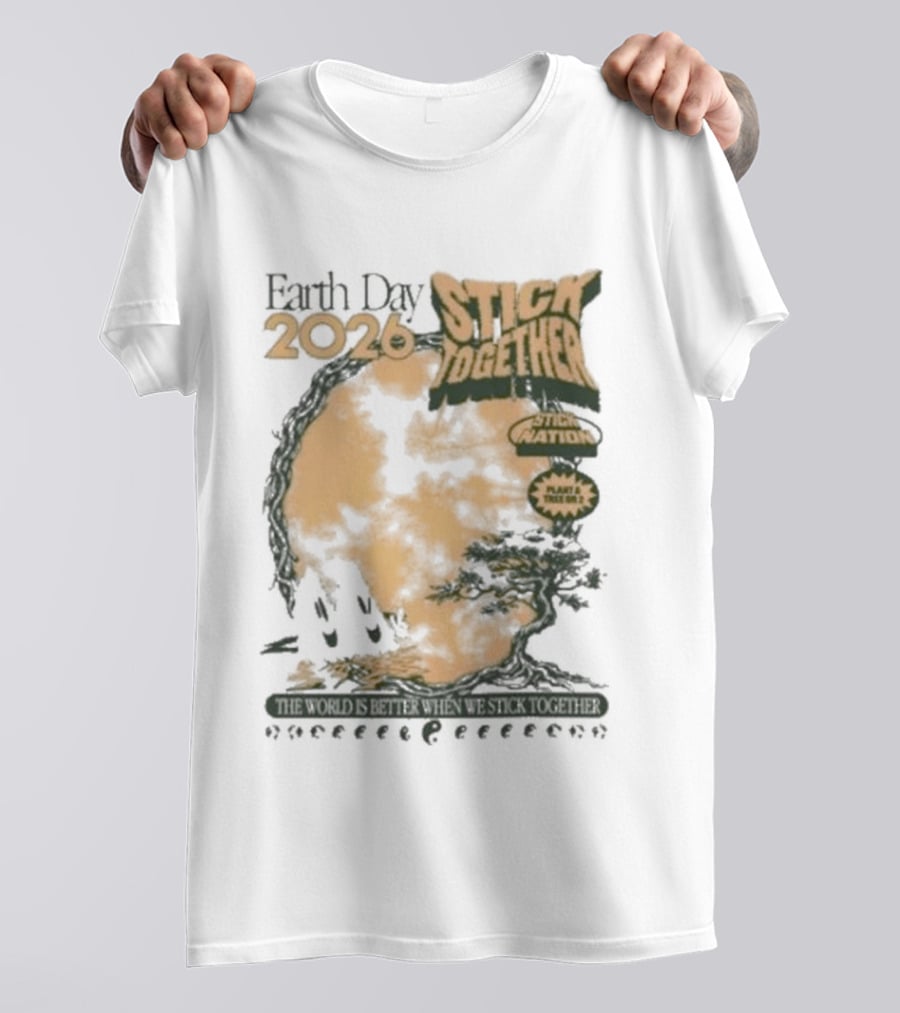 Earth Day 2026 Stick Together Save Animals Power Protection T-Shirt