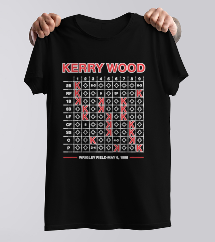Kerry Wood 20 Strikeouts May 6 1998 Scorecard T-Shirt
