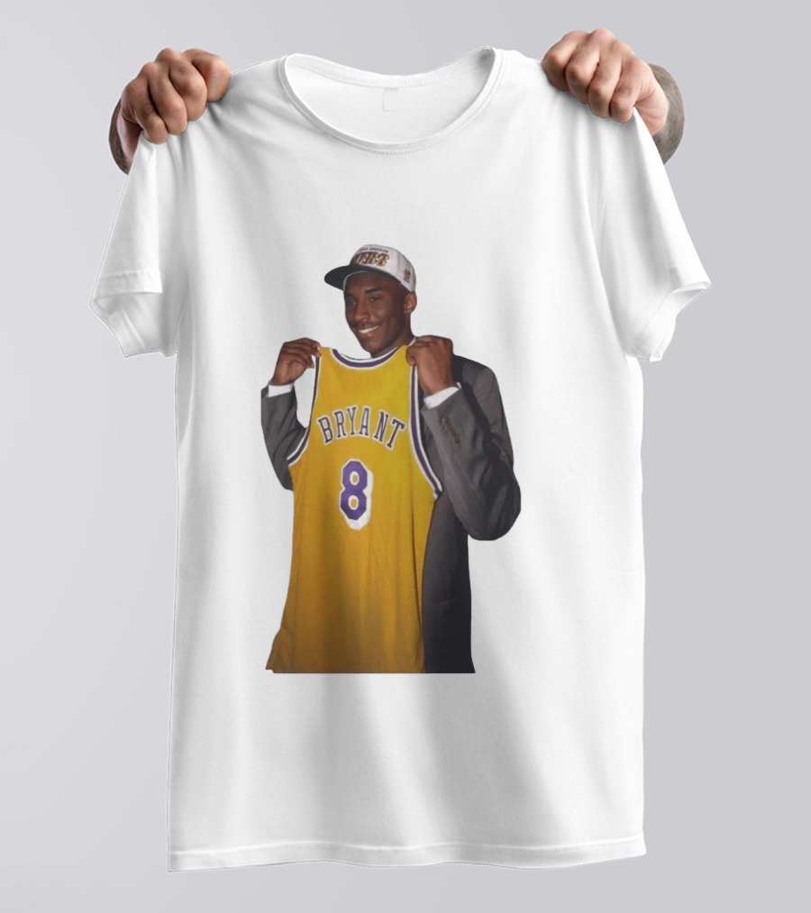 Bryant 8 Lakers Jersey Iconic Kobe Image T-Shirt