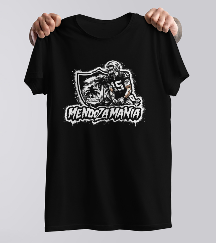 Fernando Mendoza Mania Las Vegas Raiders Football Player Running Back T-Shirt