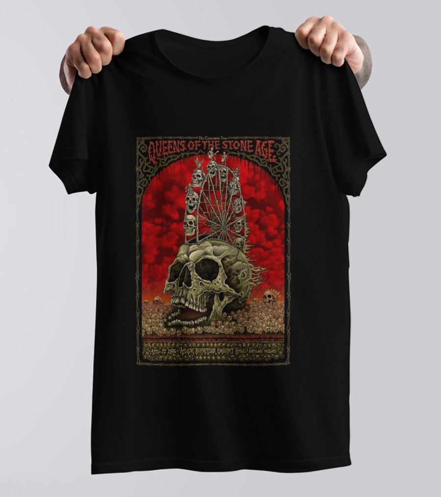 Queens Of The Stone Age The Catacombs Tour Arlene Schnitzer Concert Hall Portland April 27 2026 T-Shirt