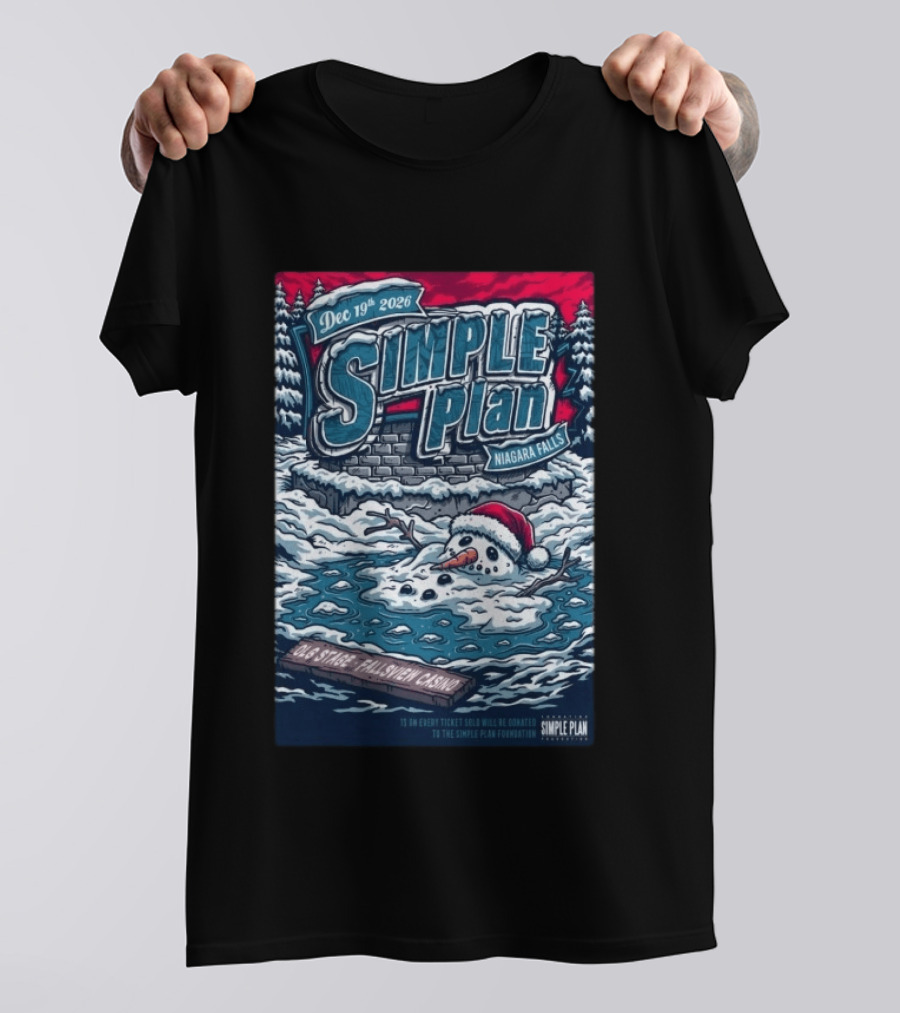 Dec 19 2026 Simple Plan Niagara Falls Frosted Holiday Show T-Shirt
