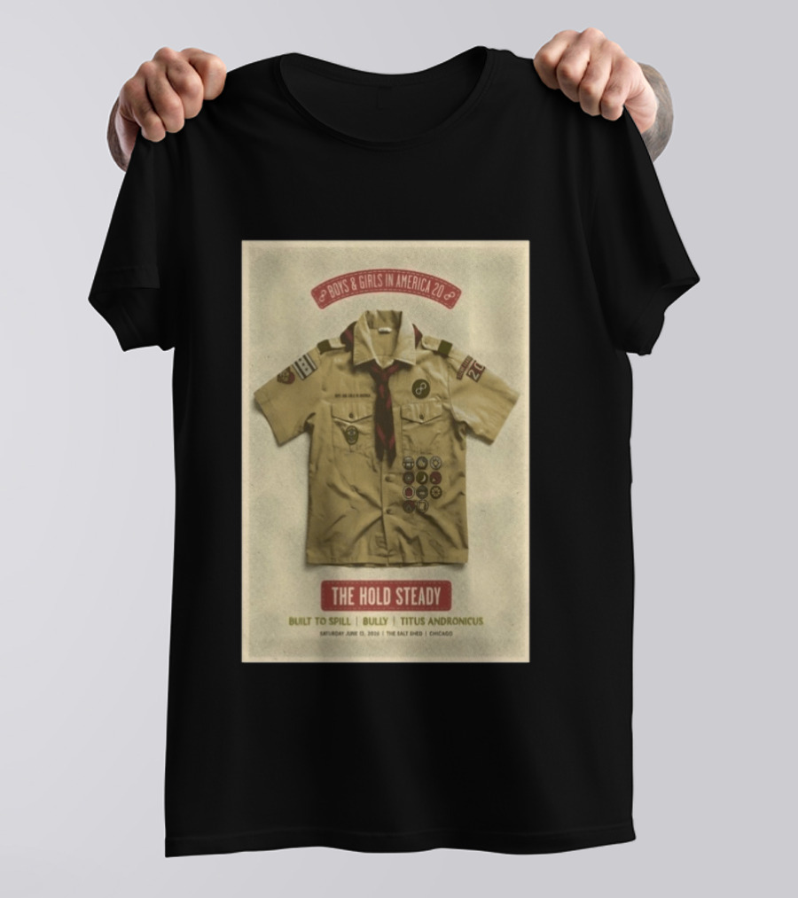 The Hold Steady Boys & Girls In America 2026 Built To Spill Bully Titus Andronicus Chicago 6 13 2026 T-Shirt