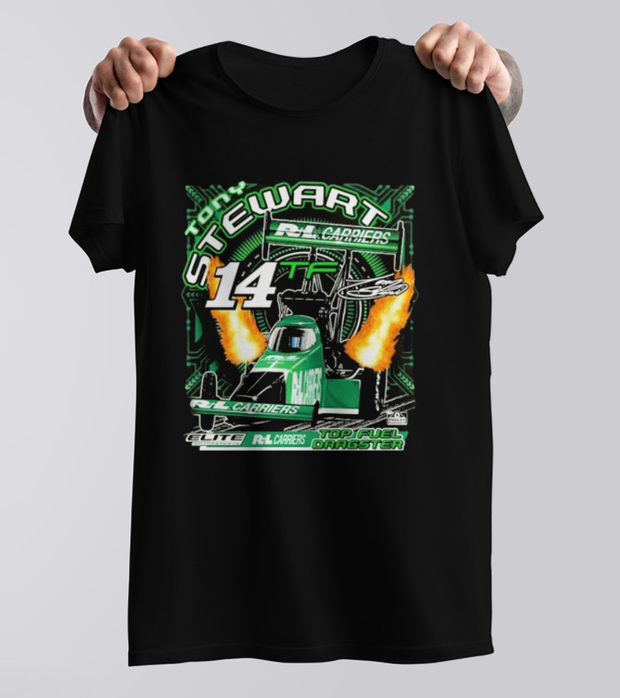 Tony Stewart R+L Carriers 14 TF Elite Top Fuel Dragster Racing T-Shirt
