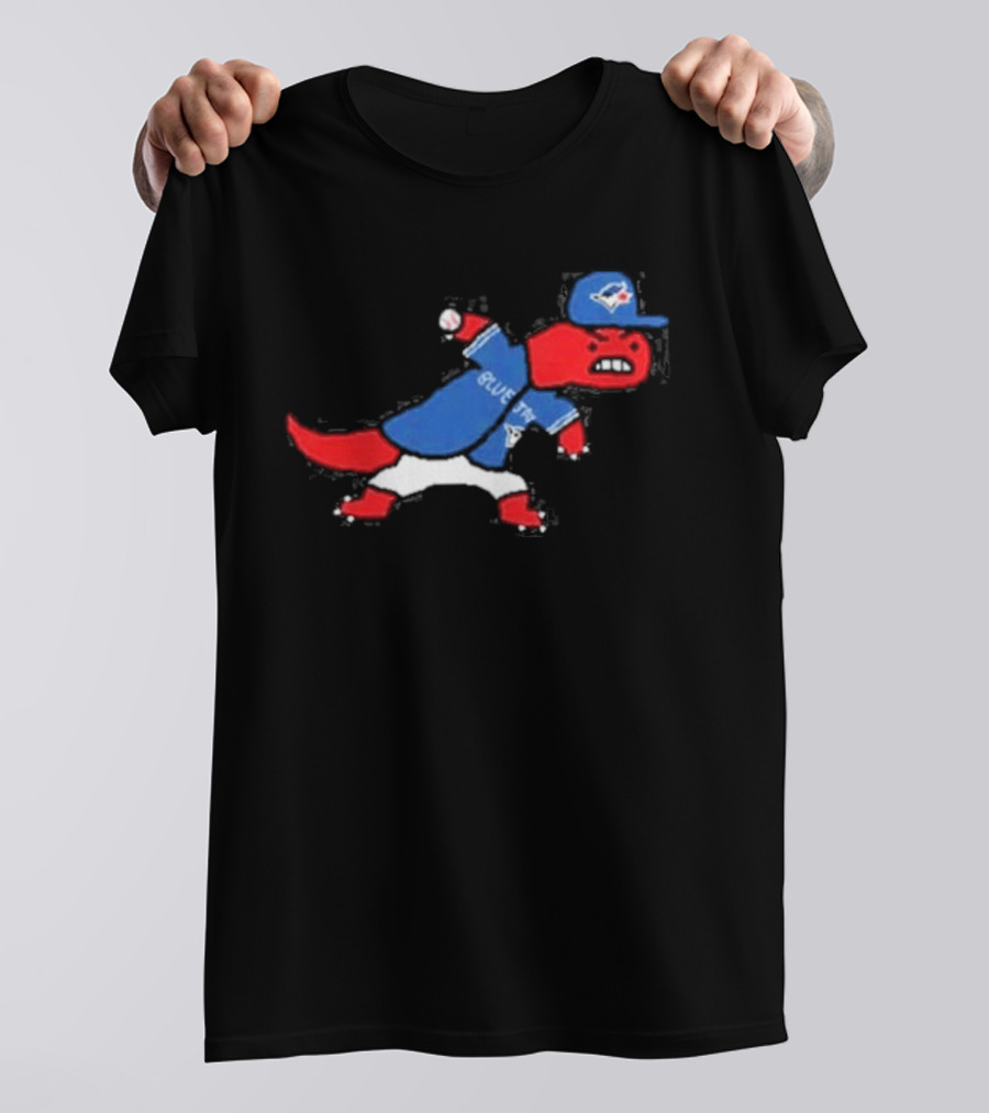 Toronto Blue Jays Raptors Collaboration Paint Style Sports Fan T-Shirt